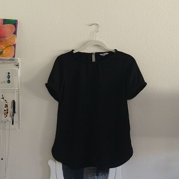 Naked Zebra Braided Detail Blouse Black size Small - Picture 7 of 7